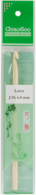 ChiaoGoo Bamboo Crochet Hook 6"-Size J10/6mm - 1022-J - 0812208021059