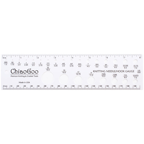 ChiaoGoo Needle & Hook Gauge 8"- - 1091-8 - 0812208022230