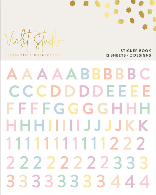 Violet Studio Sticker Book-Pastel Alphas TKBKPALP - 195094115133