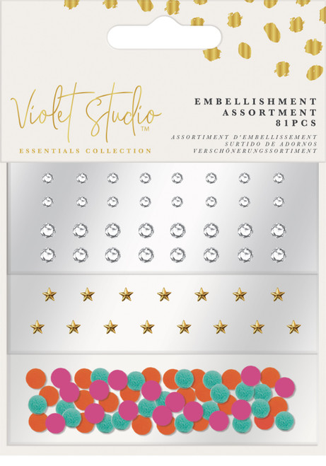 Violet Studio Essentials Embellishment Assortment 81/PkgVSEMB008 - 195094010469