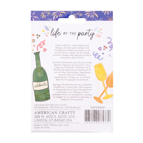 American Crafts Life Of The Party Clear Stamps-6/Pkg - 34025839 American Crafts Life Of The Party Clear Stamps-6/Pkg - 34025839