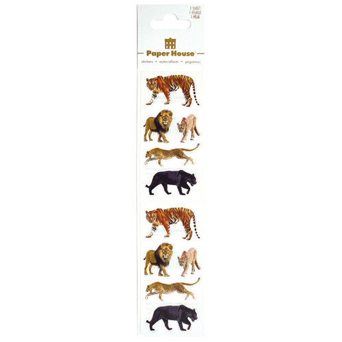 Paper House Decorative Stickers-Big Cats ST2361E - 767636848900