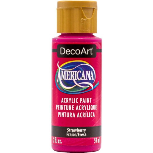 DecoArt Americana Acrylic Paint 2oz-Strawberry DA-416 - 766218144362