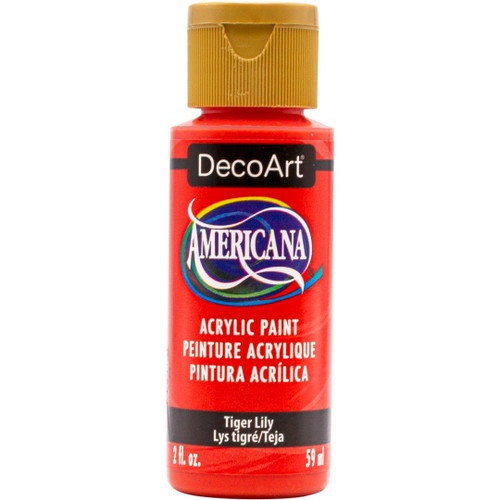 DecoArt Americana Acrylic Paint 2oz-Tiger Lily DA-415 - 766218144355