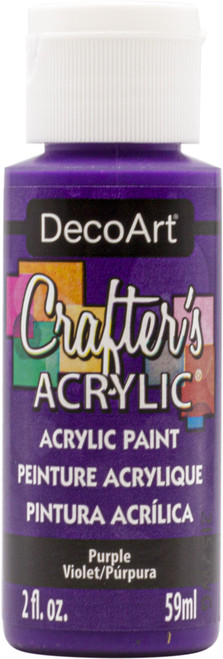 DecoArt Crafter's Acrylic All-Purpose Paint 2oz-Purple - DCA-168 - 766218144386 DecoArt Crafter's Acrylic All-Purpose Paint 2oz-Purple - DCA-168 - 766218144386