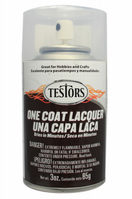 Testors One Coat Spray Lacquer 3oz-Wet Look Clear - TLACQUER-1834 - 075611183404