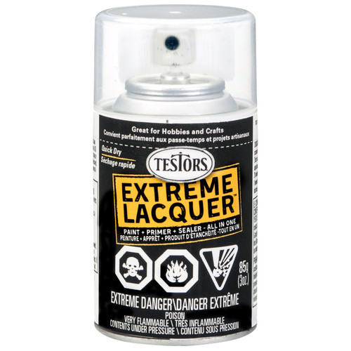 Testors One Coat Spray Lacquer 3oz-Wet Look Clear - TLACQUER-1834 - 075611183404