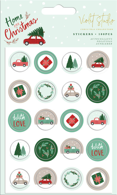 Violet Studio Home For Christmas Mini Stickers 100/PkgFXMAS012 - 195094026392