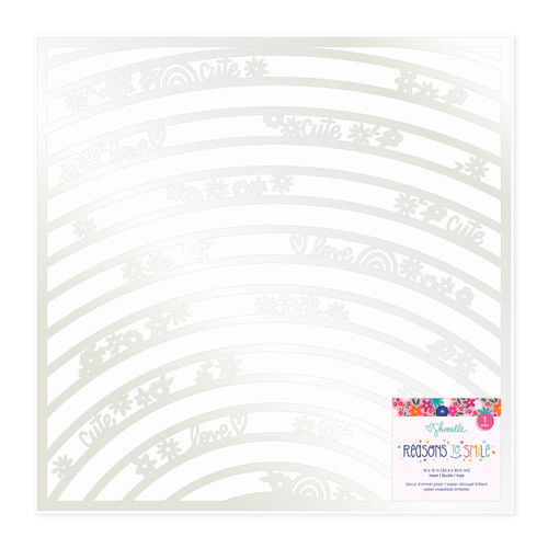 Shimelle Reasons To Smile Specialty Paper 12"X12"-Die Cut Shimmer - A50026KC-G192Y - 765468086422