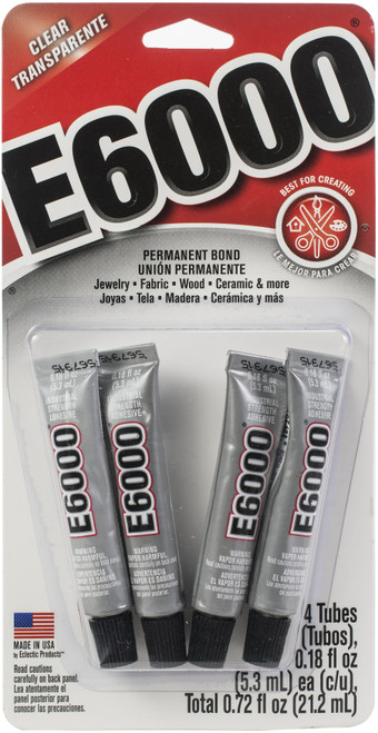 3 Pack E6000 Multipurpose Adhesive 4/Pkg-.18oz Clear 5510310 - 076818510314