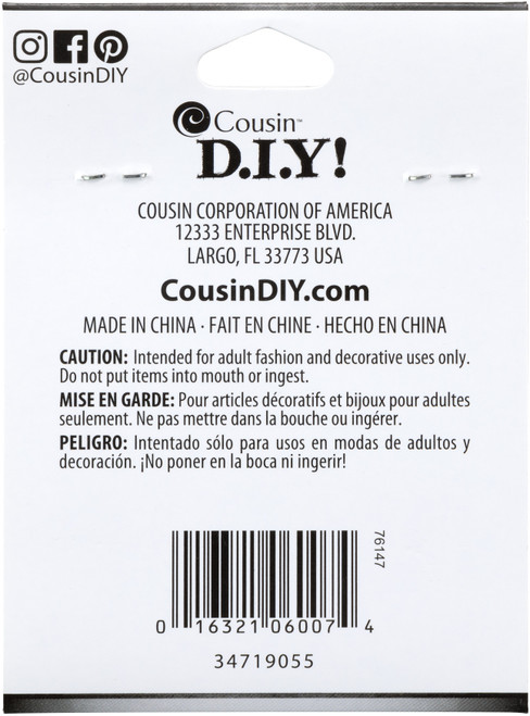 3 Pack - CousinDIY Jewelry Basics Metal Findings 120/Pkg-Silver Ribbon Clamp Ends - 34719055 3 Pack - CousinDIY Jewelry Basics Metal Findings 120/Pkg-Silver Ribbon Clamp Ends - 34719055