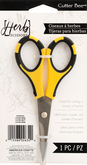 American Crafts Cutter Bee Herb Scissors-Yellow/Black - 55900026 - 015586026320