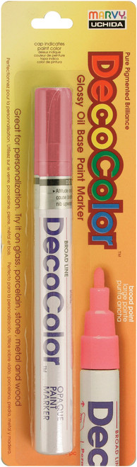 Uchida DecoColor Broad Glossy Oil-Based Paint Marker-Pink 300C-9 - 028617030920