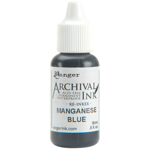 Ranger Archival Pad Reinker .5oz-Manganese Blue - ARR5-30492 - 789541030492