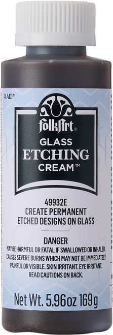 Folkart Glass Etching Cream-5.96oz - 49932E - 028995499326