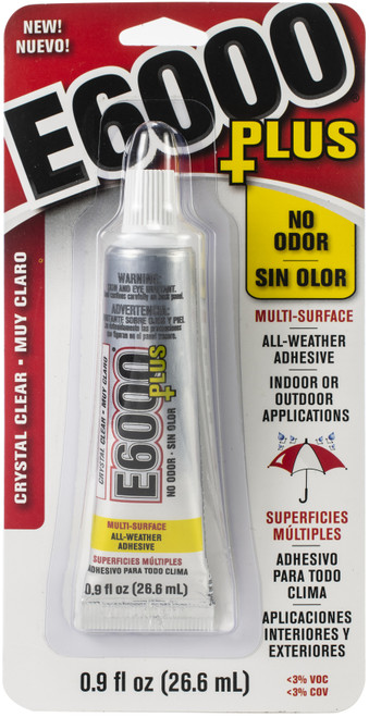 3 Pack E6000+Plus Multipurpose Adhesive-0.9oz Clear 570110 - 076818006817