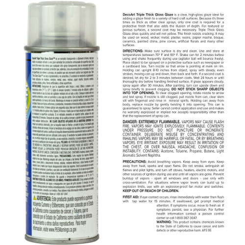 DecoArt Triple Thick Brilliant Gloss Glaze Spray-6oz - TG01-21 DecoArt Triple Thick Brilliant Gloss Glaze Spray-6oz - TG01-21