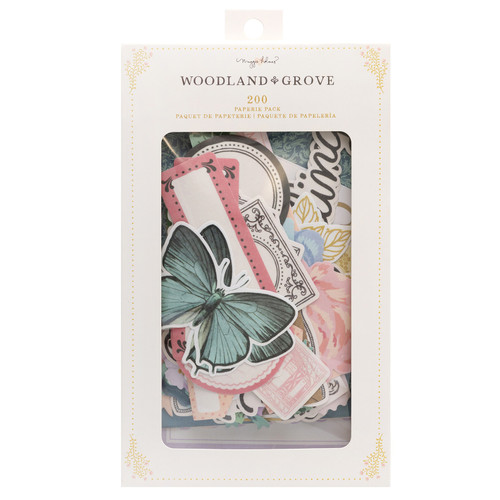 Maggie Holmes Woodland Grove Paperie Pack 200/Pkg-Paper Pieces & Washi Stickers MH021912 - 765468043043