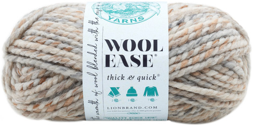 Lion Brand Wool-Ease Thick & Quick Yarn-Fossil - 640-536 - 023032645360 Lion Brand Wool-Ease Thick & Quick Yarn-Fossil - 640-536 - 023032645360