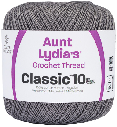 3 Pack - Aunt Lydia's Classic Crochet Thread Size 10-Stone - 154-630 - 073650056208