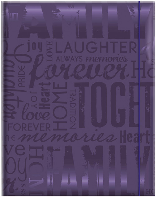 MBI Embossed Gloss Expressions Photo Album 4.75"X6.5" -Family Deep Purple 823365 - 046909233651