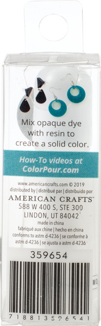 3 Pack American Crafts Color Pour Resin Dyes .3oz-Opaque White CPRDYE3-59654