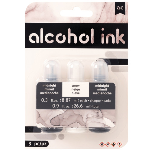 2 Pack - American Crafts Alcohol Ink 0.3oz 3/Pkg-Midnight - 34003488 - 718813932578