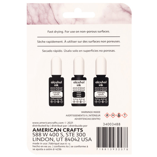 2 Pack - American Crafts Alcohol Ink 0.3oz 3/Pkg-Midnight - 34003488 2 Pack - American Crafts Alcohol Ink 0.3oz 3/Pkg-Midnight - 34003488