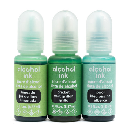 2 Pack - American Crafts Alcohol Ink 0.3oz 3/Pkg-Limeade - 34003485