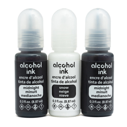 American Crafts Alcohol Ink 0.3oz 3/Pkg-Midnight - 34003488
