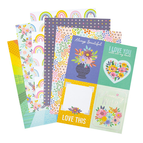 Paige Evans Single-Sided Paper Pad 6"X8" 36/Pkg-Blooming Wild - PE014059