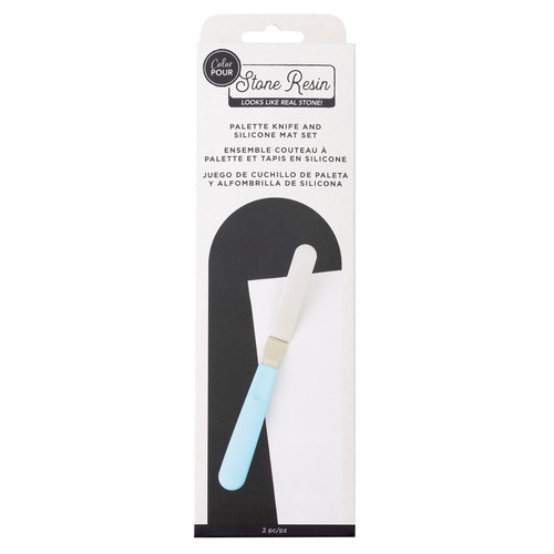 American Crafts Color Pour Stone Resin Tools 2/Pkg-Palette Knife And Silicone Mat - 34014959 - 765468048062