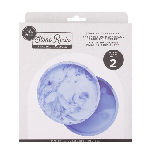 American Crafts Color Pour Stone Resin Coaster Kit- - 34015017 - 765468048123