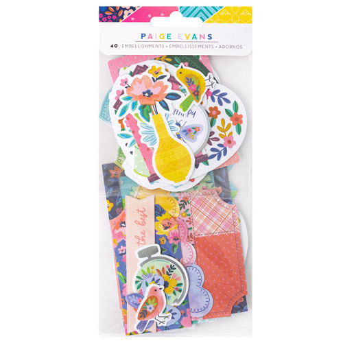 Paige Evans Blooming Wild Ephemera Cardstock Die-Cuts-Icons W/Holographic Foil Accents - PE014055 - 718813174350