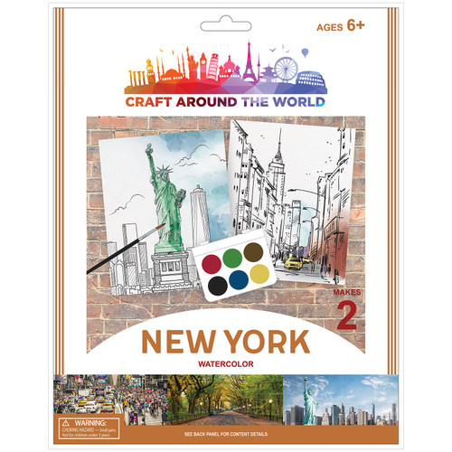 Craft Around The World New York City Watercolor-Makes 2 - 34020831 - 765468028040