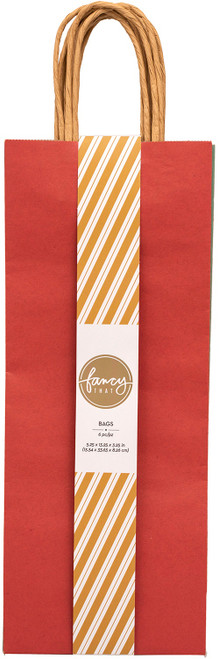 American Crafts Fancy That Wine Gift Bags 5.25"X13.25" 6/Pkg-Brights - 34007192 - 718813435857