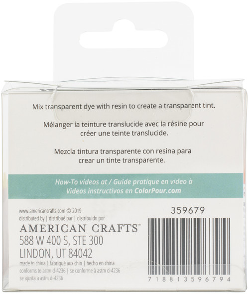 American Crafts Color Pour Resin Dyes .3oz 4/Pkg-Translucent Warm CPRDYE2-59679