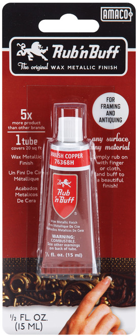 Amaco Rub 'n Buff Metallic Wax Finish .5oz-Spanish Copper - 76368 - 039672763685