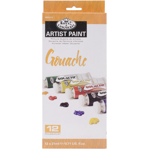 Royal & Langnickel(R) Gouache Acrylic Paints 21ml 12/Pkg-Assorted Colors - GOU21-12 - 090672065551