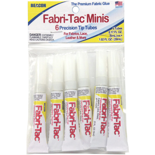 Beacon Mini Fabri-Tac Tube 6/Pkg-5ml MFT53TBC - 054947020010