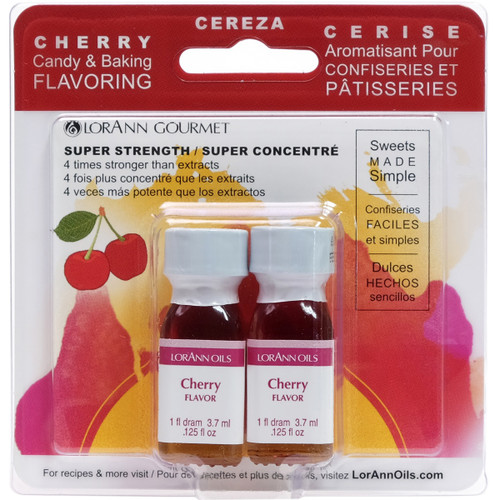 LorAnn Candy & Baking Flavoring .125oz 2/Pkg-Cherry FLAVORNF-150 - 023535150040