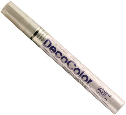 Uchida DecoColor Broad Opaque Oil-Based Paint Marker-Silver - 300S-SLV - 028617039817 Uchida DecoColor Broad Opaque Oil-Based Paint Marker-Silver - 300S-SLV - 028617039817