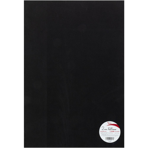 CousinDIY Foam Sheet 12"X18" 2mm-Black - A50026L6-550 - 191648094435
