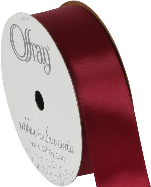 3 Pack Offray Single Face Satin Ribbon 7/8"X18'-Sherry 1017 7/8-789 - 079856329955