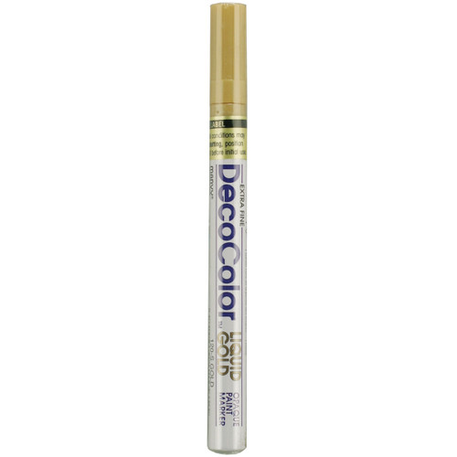 Uchida DecoColor Extra Fine Metallic Opaque Paint Marker-Liquid Gold - 120C-GLD Uchida DecoColor Extra Fine Metallic Opaque Paint Marker-Liquid Gold - 120C-GLD