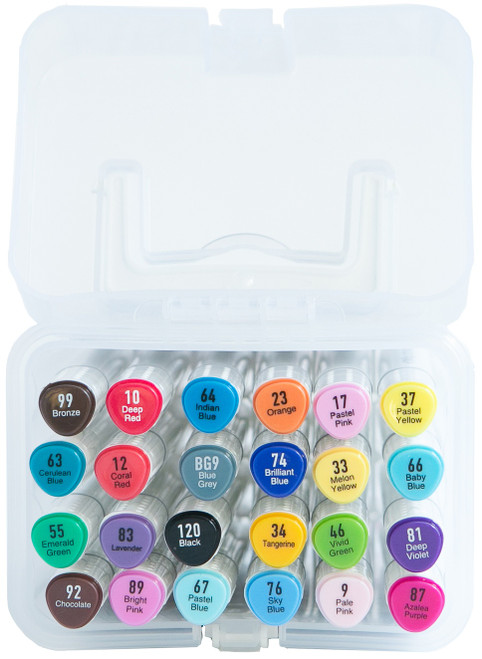 Brea Reese Dual-Tip Alcohol Marker Set 24/Pkg-Primary BR35487