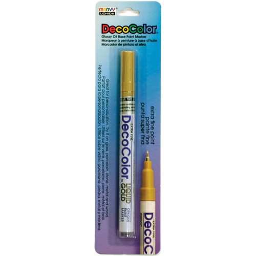 3 Pack Uchida DecoColor Extra Fine Metallic Opaque Paint Marker-Liquid Gold 120C-GLD - 028617120928