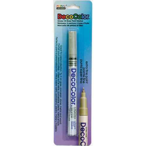 Uchida DecoColor Extra Fine Metallic Opaque Paint Marker-Liquid Silver 120C-SLV - 028617120829