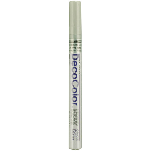 Uchida DecoColor Extra Fine Metallic Opaque Paint Marker-Liquid Silver - 120C-SLV