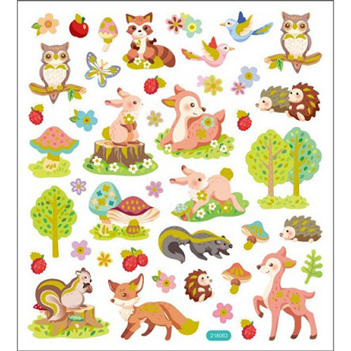 6 Pack - Sticker King Stickers-Forest Critters - SK129MC-4538 6 Pack - Sticker King Stickers-Forest Critters - SK129MC-4538